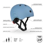 Kask S-M dla dzieci 3+ Steel / Scootandride