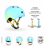 Kask XXS-S dla dzieci 1rż+ Blueberry / Scootandride