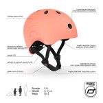 Kask S-M dla dzieci 3+ Peach kolekcja Icecream / Scootandride