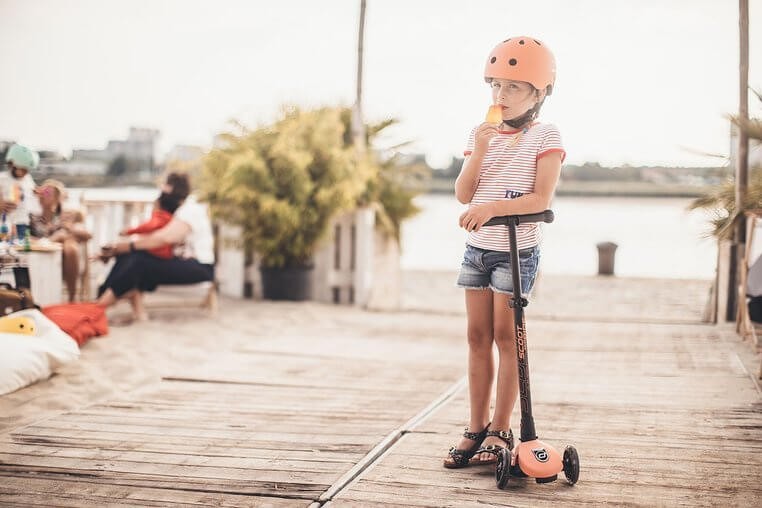 Kask S-M dla dzieci 3+ Peach kolekcja Icecream / Scootandride