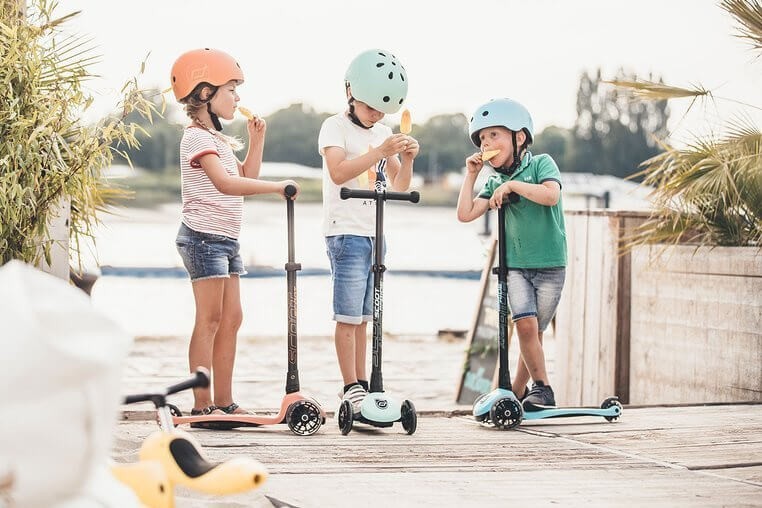 Kask S-M dla dzieci 3+ Peach kolekcja Icecream / Scootandride