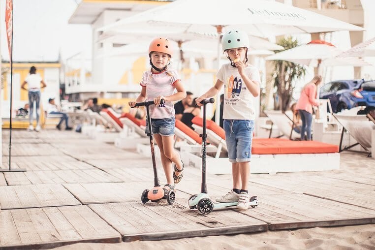 Kask S-M dla dzieci 3+ Peach kolekcja Icecream / Scootandride