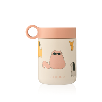 Termos Kiani - cats and dogs, sandy / Liewood