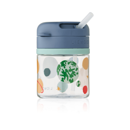 Bidon tritanowy z chowaną rurką Pavia 280ml - universe, classic navy / Liewood