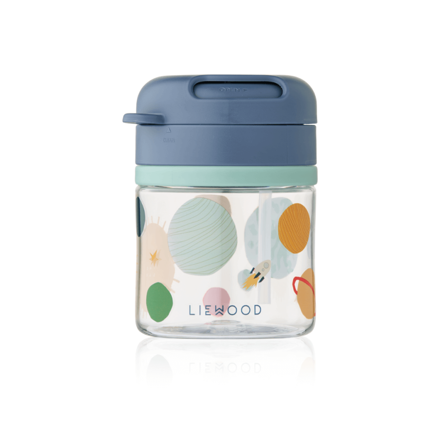 Bidon tritanowy z chowaną rurką Pavia 280ml - universe, classic navy / Liewood