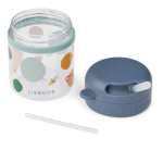 Bidon tritanowy z chowaną rurką Pavia 280ml - universe, classic navy / Liewood