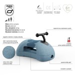 My First - ewolucyjny jeździk pchacz 3w1 6 m+ Steel / Scootandride