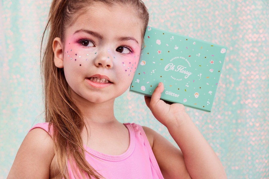 Brokatowy zestaw do malowania twarzy UNDER THE SEA, bio brokat, roślinna formuła / Oh Flossy