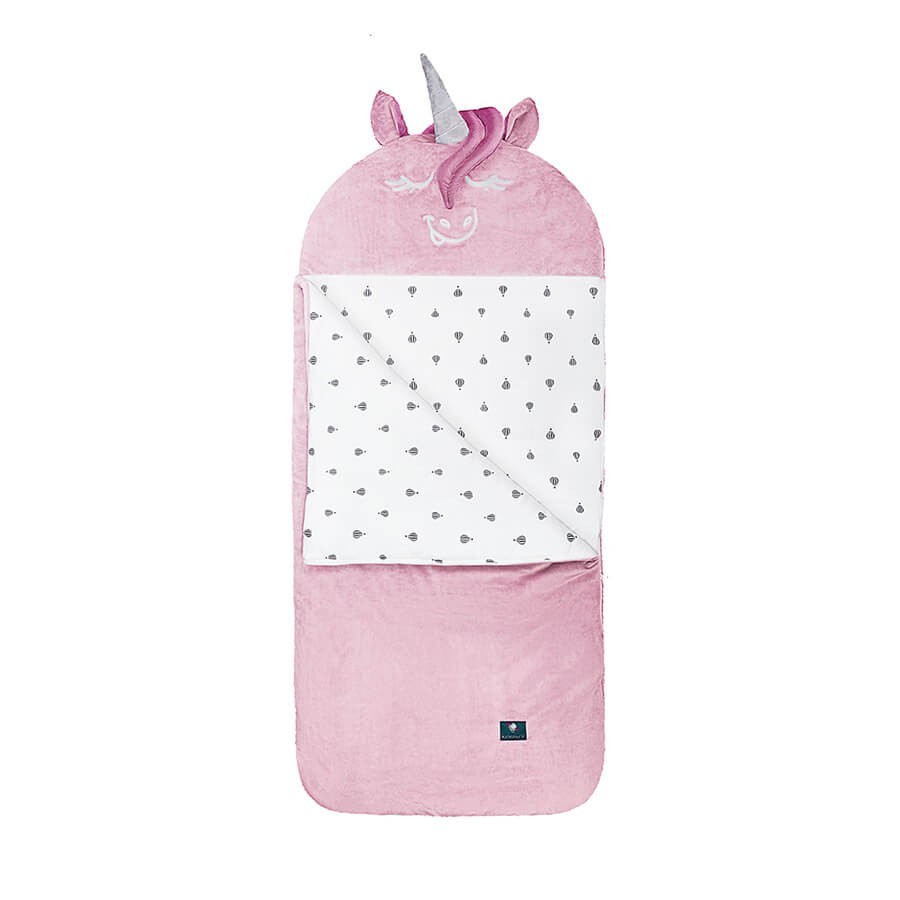 Śpiworek Sleepover Small 130x65 cm – Pudrowy Jednorożec / Kidspace