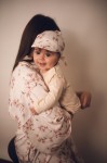 Bambusowa chustka z daszkiem maki / Samiboo