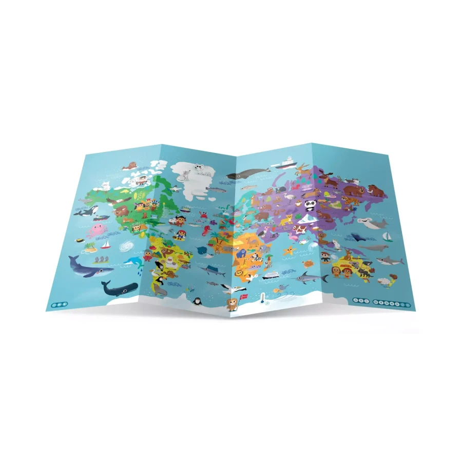 Mapa świata dla dzieci 4+ / Czytaj z Albikiem