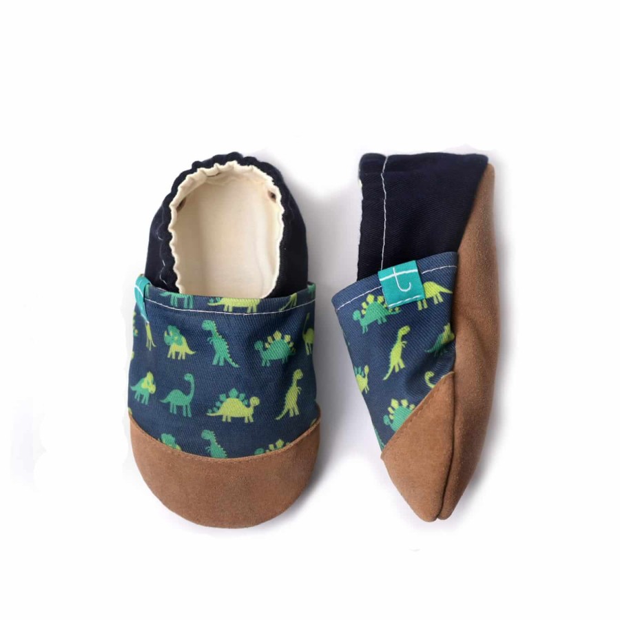 Kapcie do domu, żłobka, przedszkola - NAVY DINO / TITOT