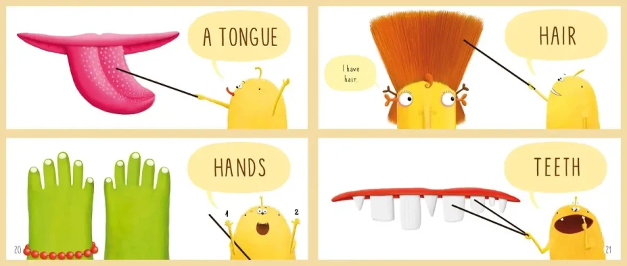 Części ciała i liczby. Pops i Boti uczą angielskiego / Nasza Księgarnia