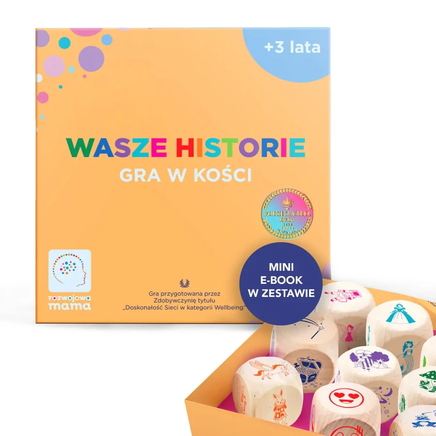 Wasze historie - zestaw kości do opowiadania historii + mini e-book 3+ / rozwojowa mama