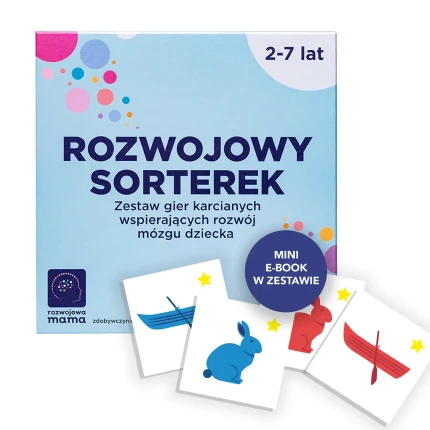 Rozwojowy sorterek - zestaw gier karcianych + mini e-book 2+ / rozwojowa mama