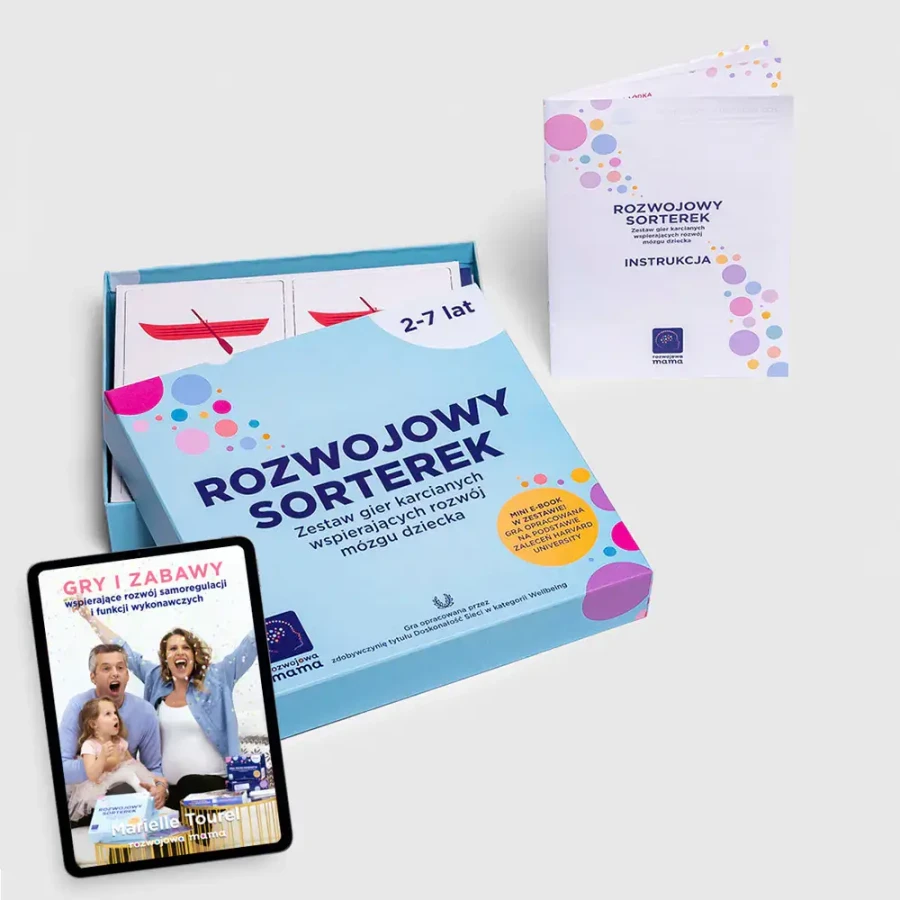 Rozwojowy sorterek - zestaw gier karcianych + mini e-book 2+ / rozwojowa mama