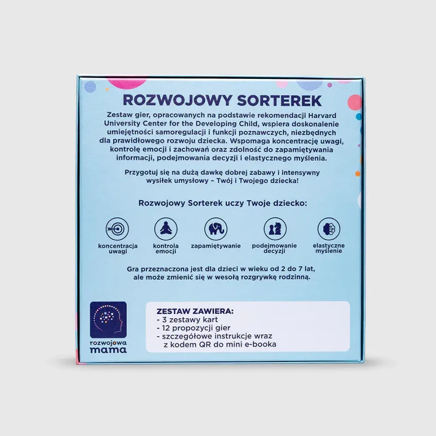 Rozwojowy sorterek - zestaw gier karcianych + mini e-book 2+ / rozwojowa mama