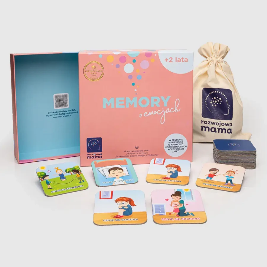 Memory o emocjach – gra o emocjach + mini e-book 2+ / rozwojowa mama