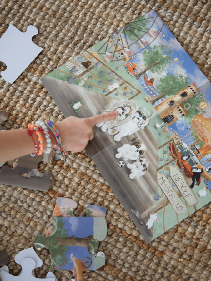 Puzzle XL prezentowe 48 elementów "Wesołe Miasteczko" / Neverending store Anna Załęcka