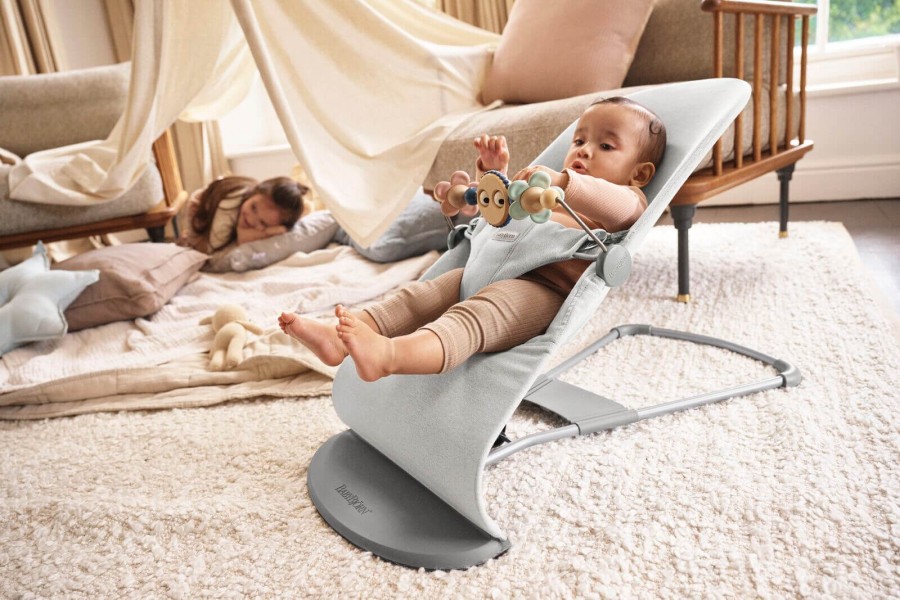 BABYBJORN - leżaczek BLISS WOVEN, Jasny szary melanż