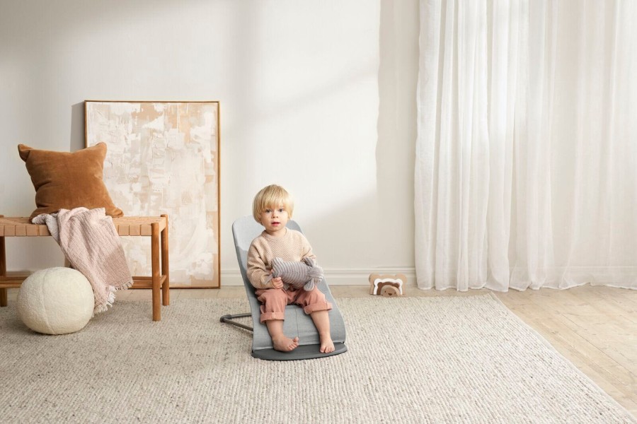 BABYBJORN - leżaczek BLISS WOVEN, Jasny szary melanż
