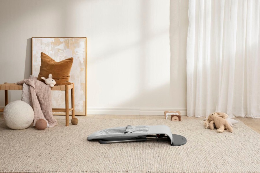 BABYBJORN - leżaczek BLISS WOVEN, Jasny szary melanż