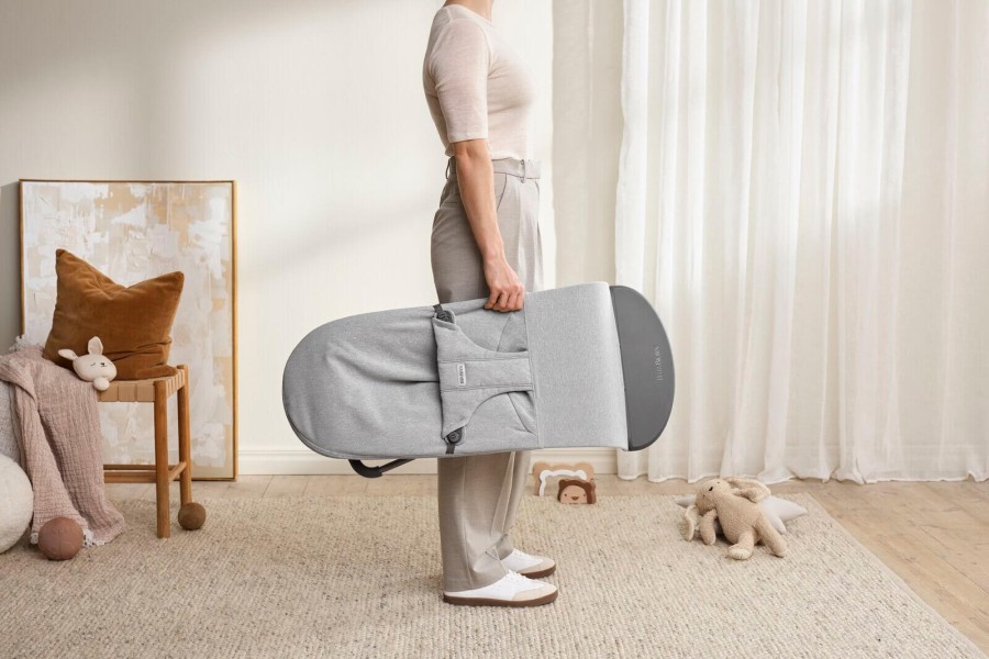 BABYBJORN - leżaczek BLISS WOVEN, Jasny szary melanż