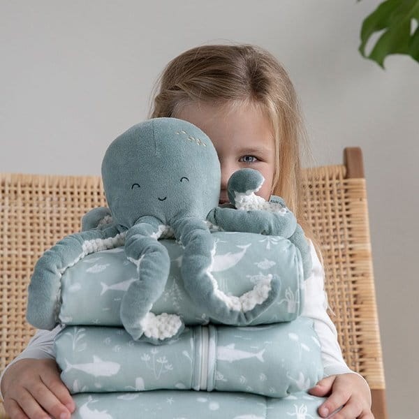 Przytulanka Ośmiornica 23 cm - mięta / Little Dutch