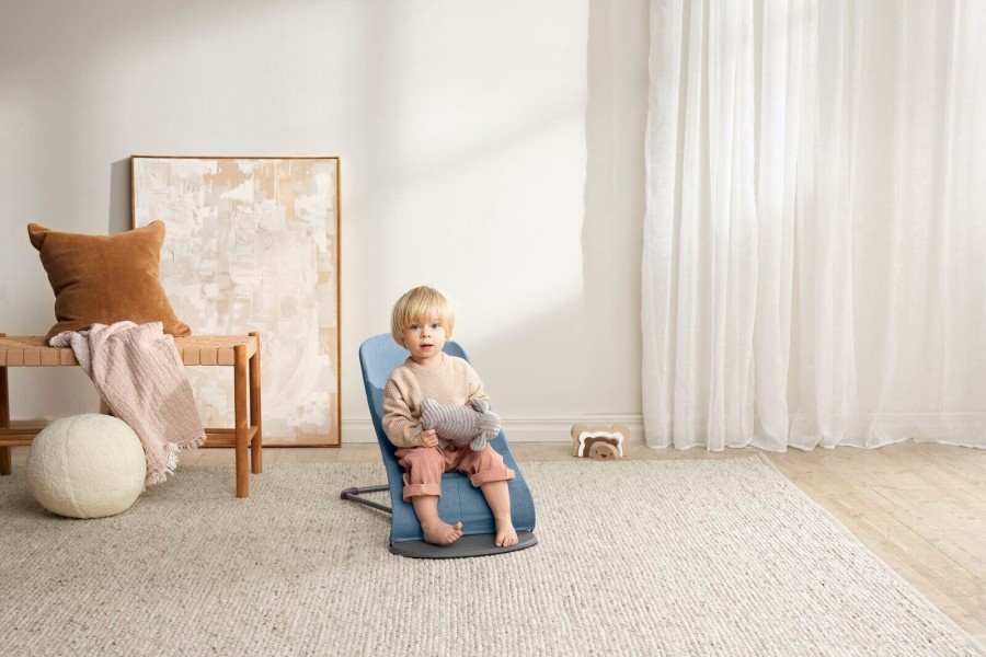 BABYBJORN - leżaczek BLISS WOVEN, Niebieski melanż