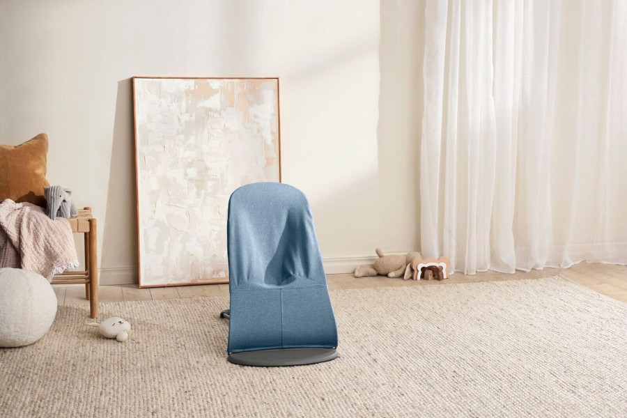 BABYBJORN - leżaczek BLISS WOVEN, Niebieski melanż