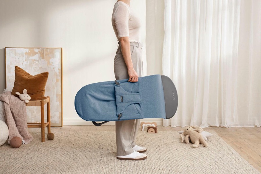 BABYBJORN - leżaczek BLISS WOVEN, Niebieski melanż