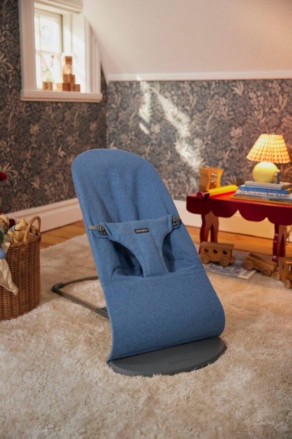 BABYBJORN - leżaczek BLISS WOVEN, Niebieski melanż