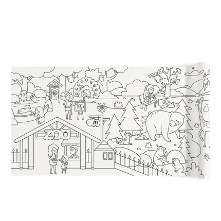 Kolorowanka w rolce samoprzylepna - Magiczne Zoo / Mideer