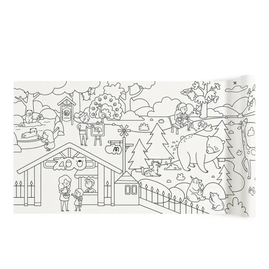 Kolorowanka w rolce samoprzylepna - Magiczne Zoo / Mideer