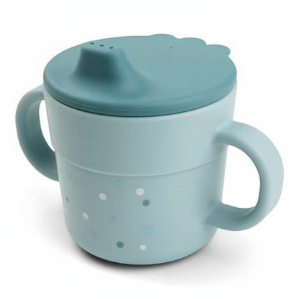 Kubek z ustnikiem Foodie Happy Dots Blue / Done by Deer