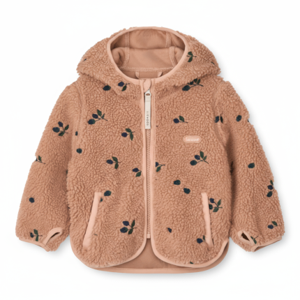 Polarowa kurtka Mara z uszami - berry, pale tuscany, embroidery / Liewood