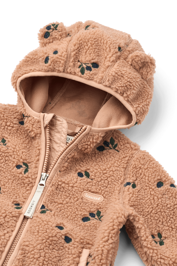 Polarowa kurtka Mara z uszami - berry, pale tuscany, embriodery / Liewood