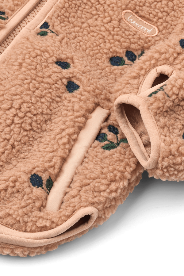 Polarowa kurtka Mara z uszami - berry, pale tuscany, embriodery / Liewood