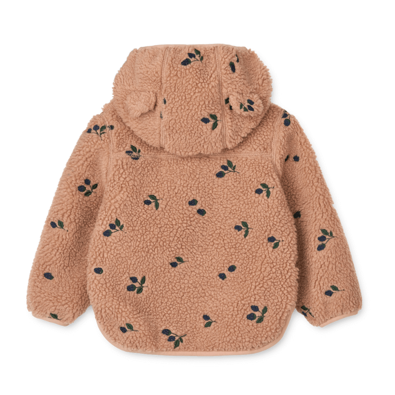 Polarowa kurtka Mara z uszami - berry, pale tuscany, embriodery / Liewood
