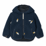 Polarowa kurtka Mara z uszami - rocket, classic navy, embroidery / Liewood