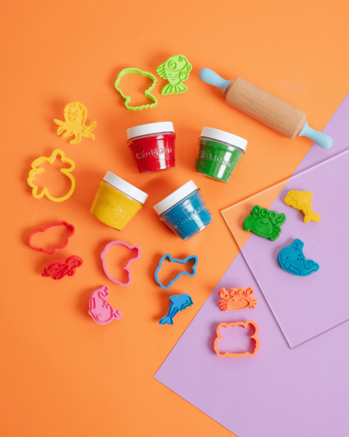 Zestaw kreatywny MORSKIE ZWIERZĘTA, 100% naturalna ciastolina i akcesoria / ChildGen