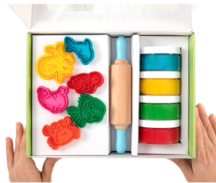 Zestaw kreatywny MORSKIE ZWIERZĘTA, 100% naturalna ciastolina i akcesoria / ChildGen