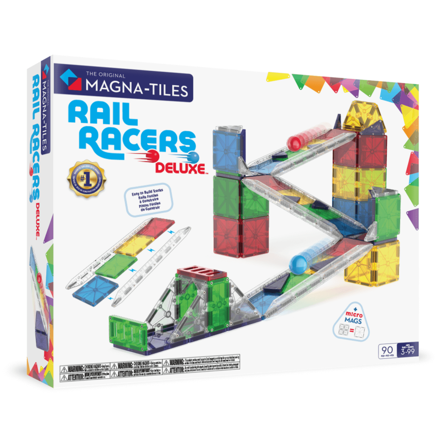Klocki magnetyczne Rail Racers XL 90 el. / Magna-Tiles