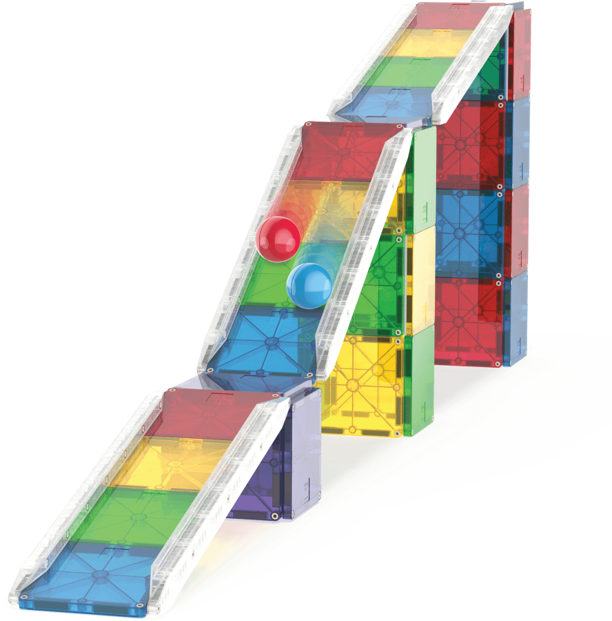 Klocki magnetyczne Rail Racers XL 90 el. / Magna-Tiles