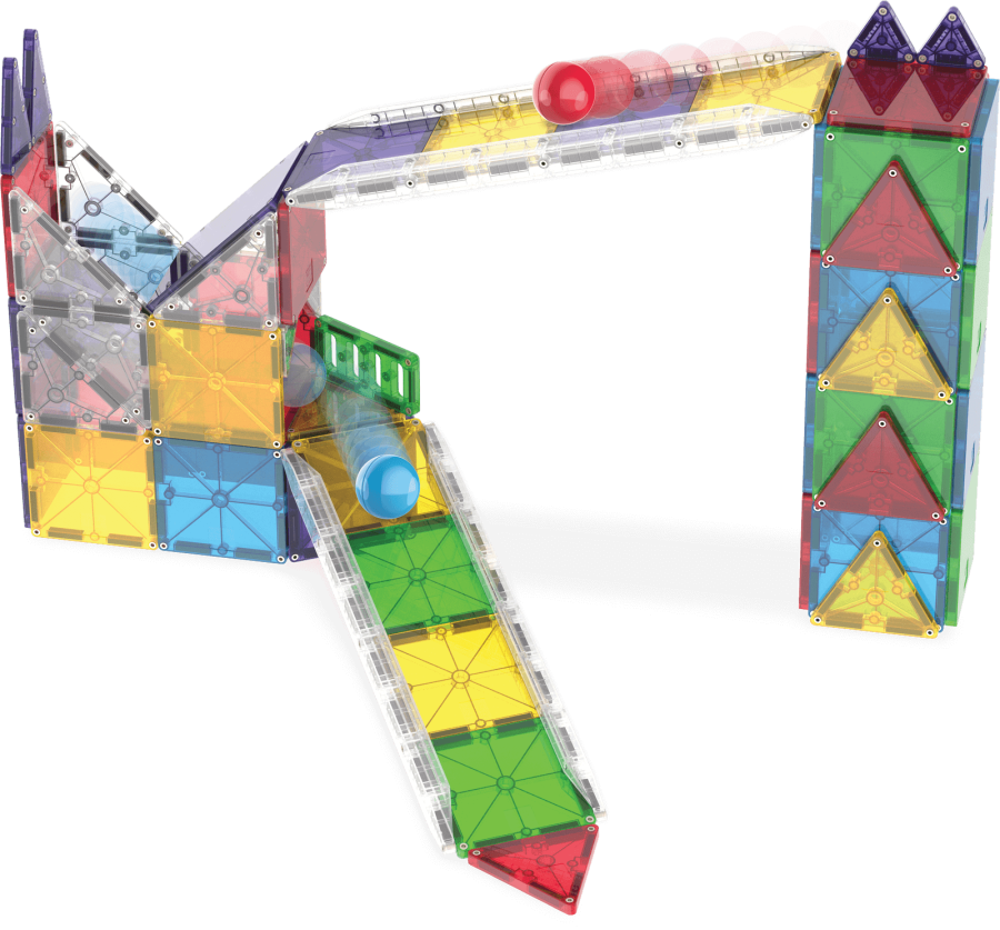 Klocki magnetyczne Rail Racers XL 90 el. / Magna-Tiles