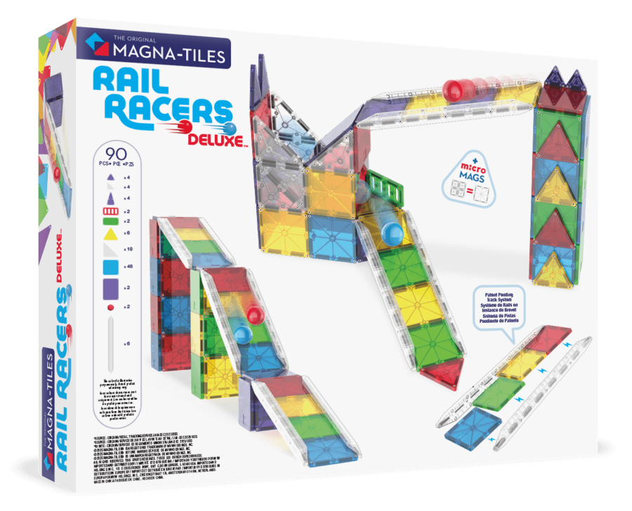 Klocki magnetyczne Rail Racers XL 90 el. / Magna-Tiles