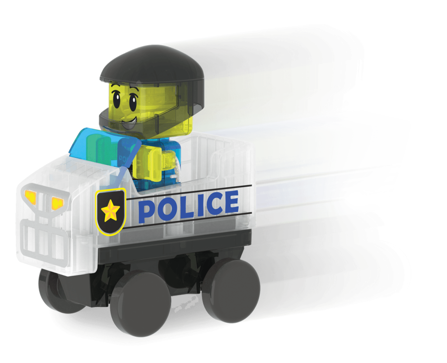 Klocki magnetyczne Patrol Policji 20 el. / Magna-Tiles