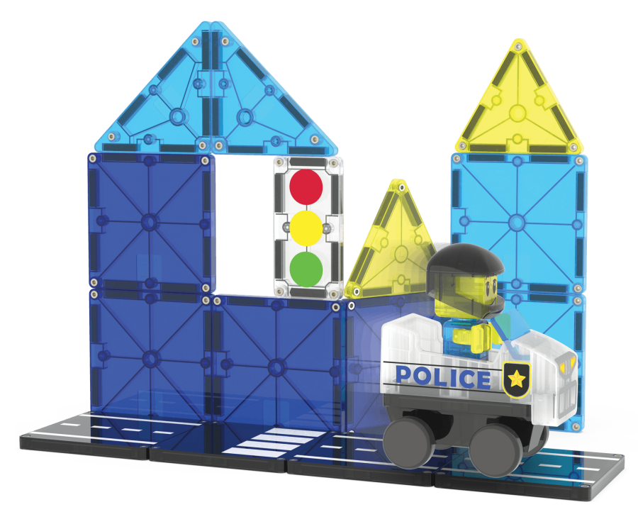 Klocki magnetyczne Patrol Policji 20 el. / Magna-Tiles
