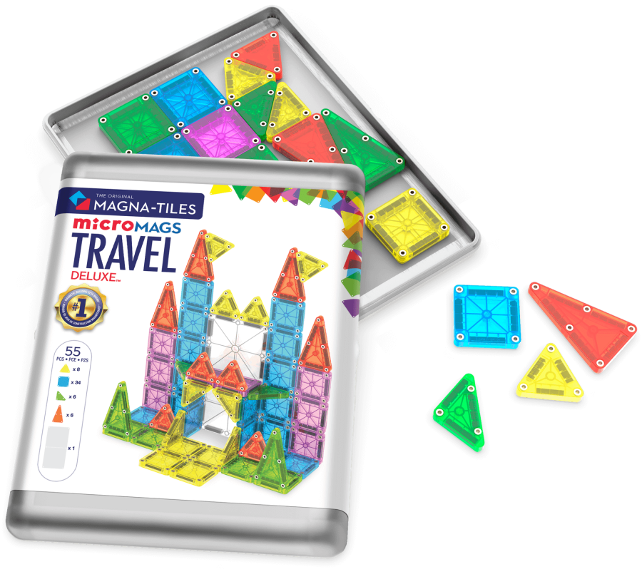 Klocki Magnetyczne Travel microMAGS XL 55 el. / Magna-Tiles