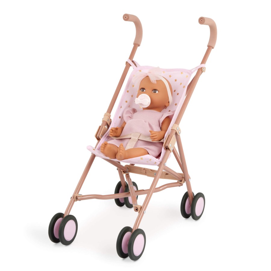 Lalka niemowlę ze smoczkiem, w sukience i opasce, wersja różowa / LullaBaby